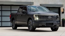 2024 F-150 Lightning  Platinum Black exterior front three-quarter view